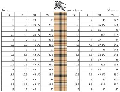 burberry size chart australia|burberry size chart for men.